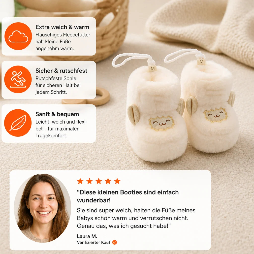 Baby Booties Fleece-Lined Non-Slip Flexible Soles