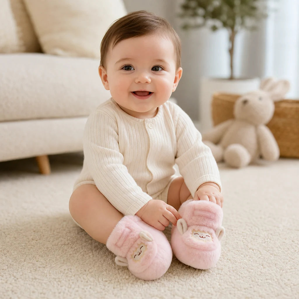 Baby Booties Fleece-Lined Non-Slip Flexible Soles