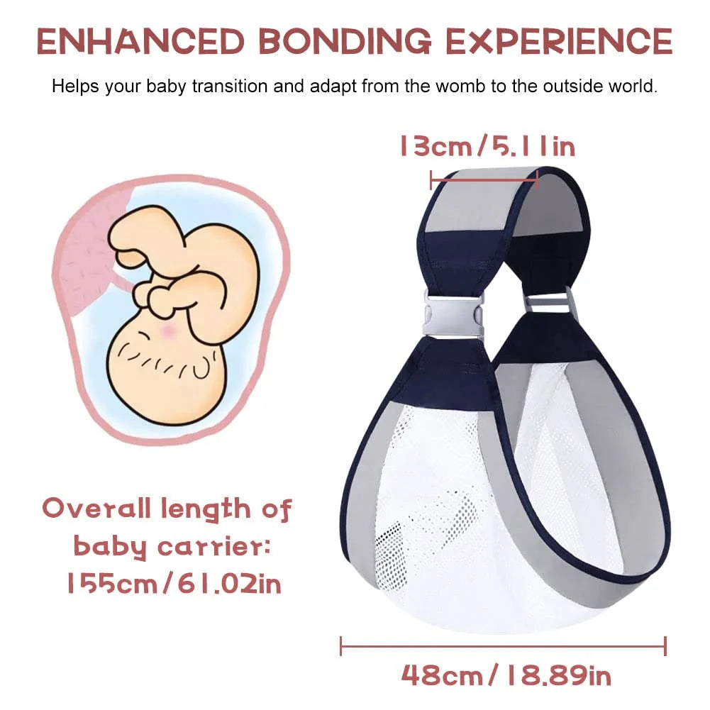 Baby Carrier Mesh Padded Straps Multiple Carry Positions