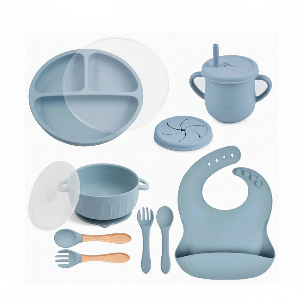 Baby Feeding Plate Soft Silicone Ergonomic Design for Little Hands