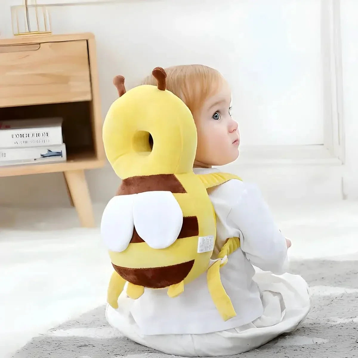 Baby Head Protection Hat Impact-Absorbing Padding Adjustable Fit Breathable Fabric