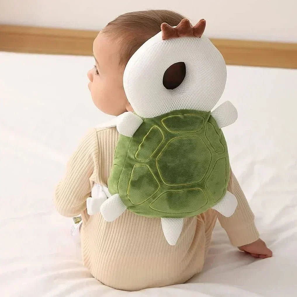 Baby Head Protection Hat Impact-Absorbing Padding Adjustable Fit Breathable Fabric