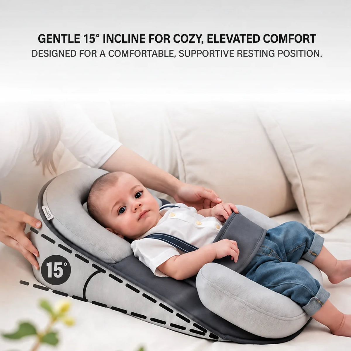 Baby Incline Cushion 15-Degree Adjustable Leg Support