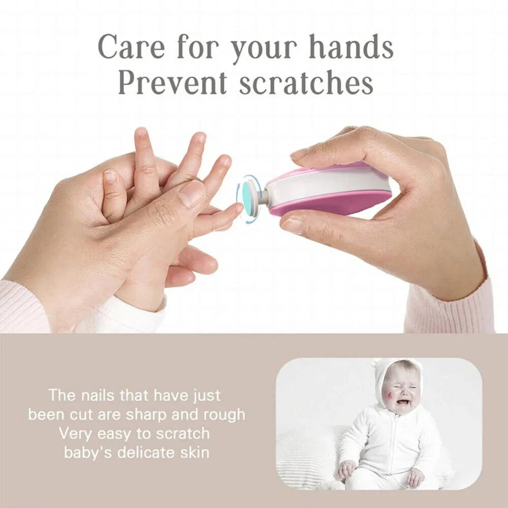 Baby Nail Trimmer Electric Skin-Sensing Stop Six Grinding Heads