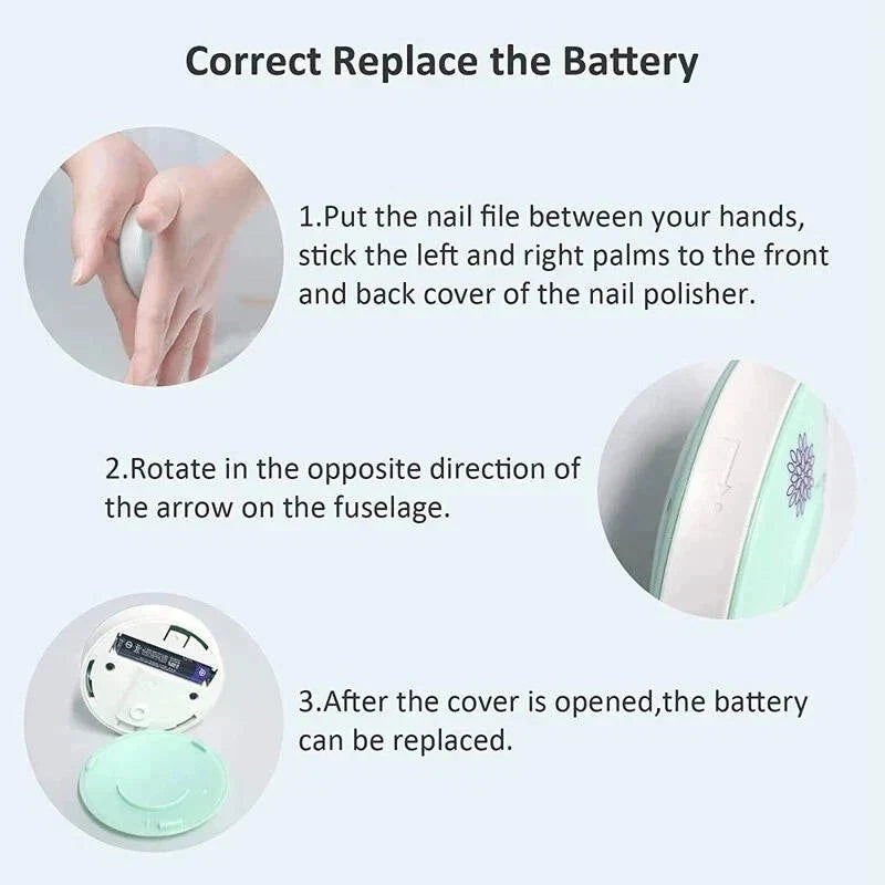 Baby Nail Trimmer Electric Skin-Sensing Stop Six Grinding Heads