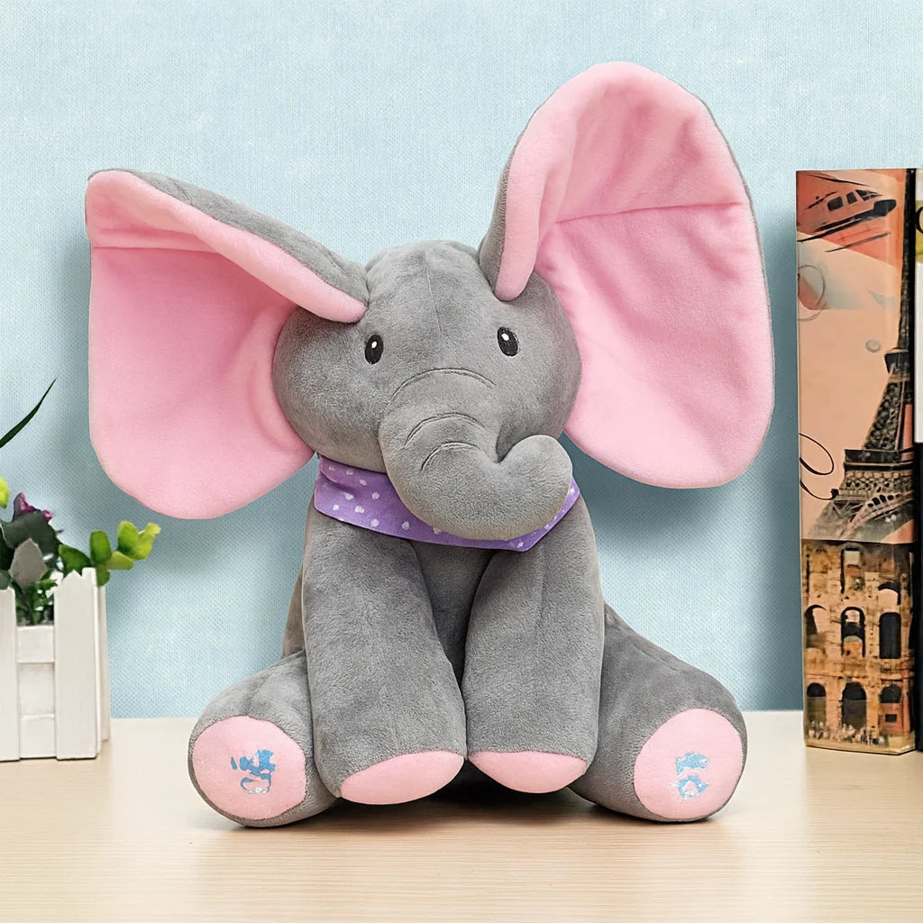 Baby Plush Toy Interactive Peek-A-Boo Foot-Activated