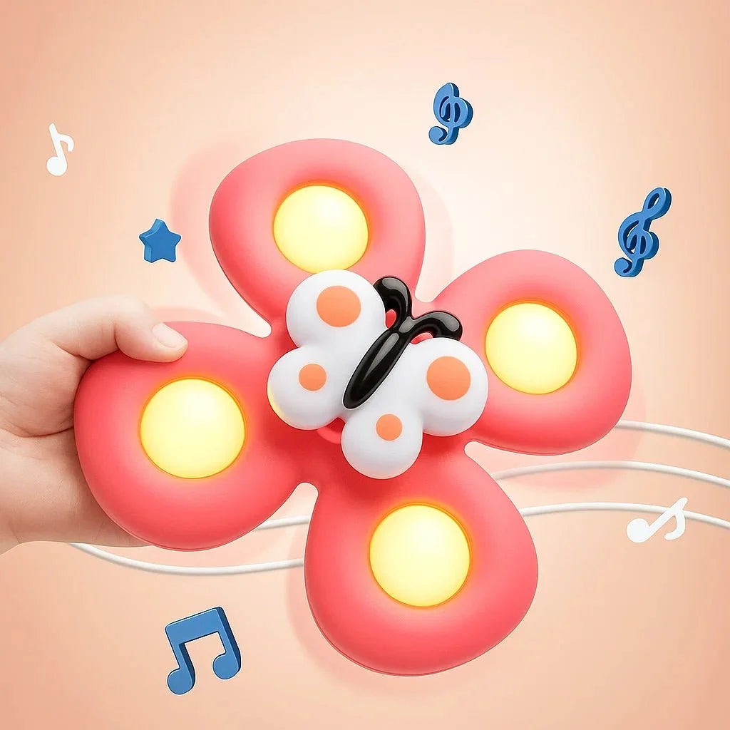Baby Spinner Toy Push-Activated BPA-Free 3-Piece Set