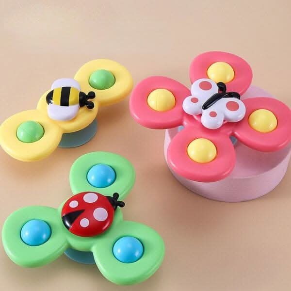 Baby Spinner Toy Push-Activated BPA-Free 3-Piece Set