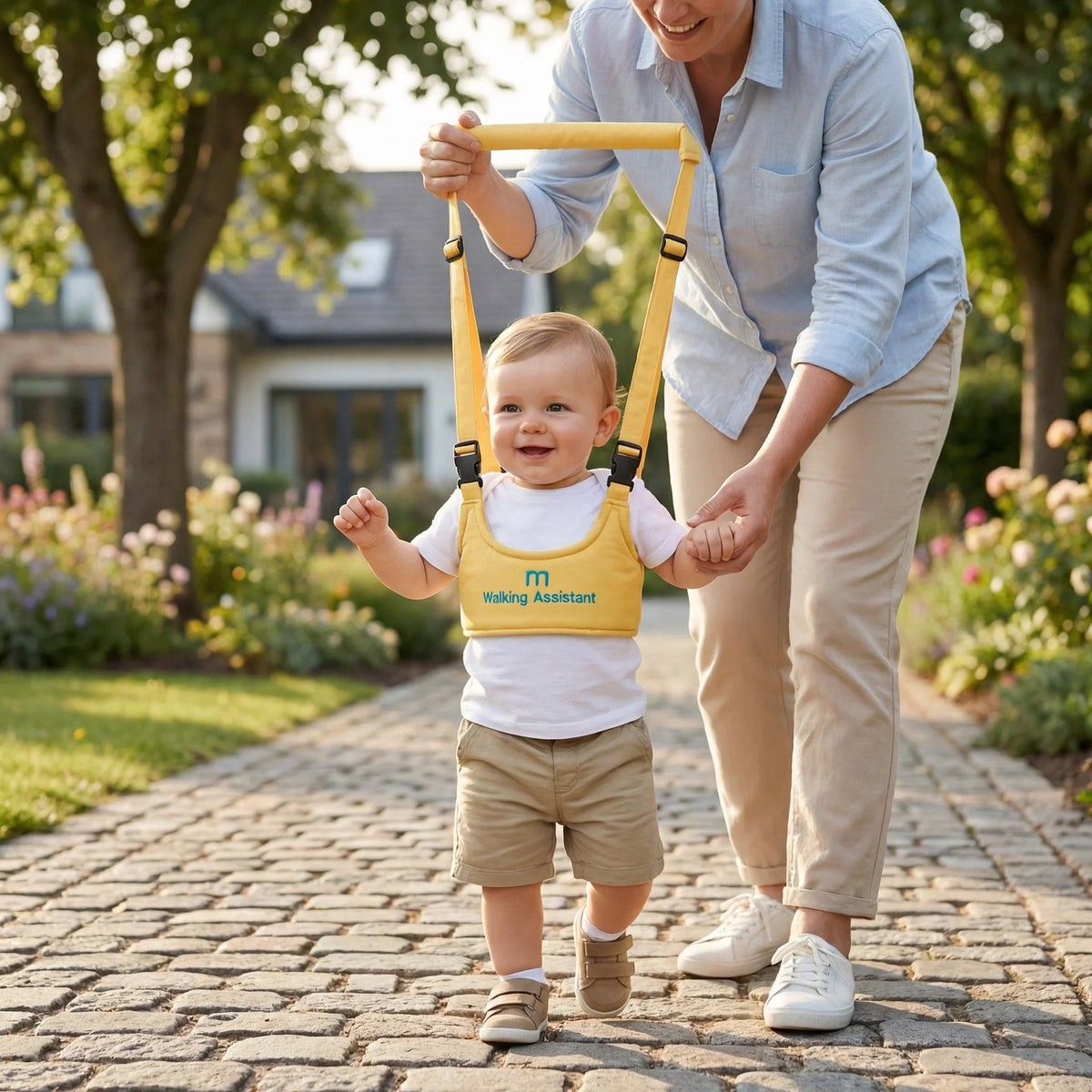 Baby Walking Harness Adjustable Strap Chest Support Secure Back Clip