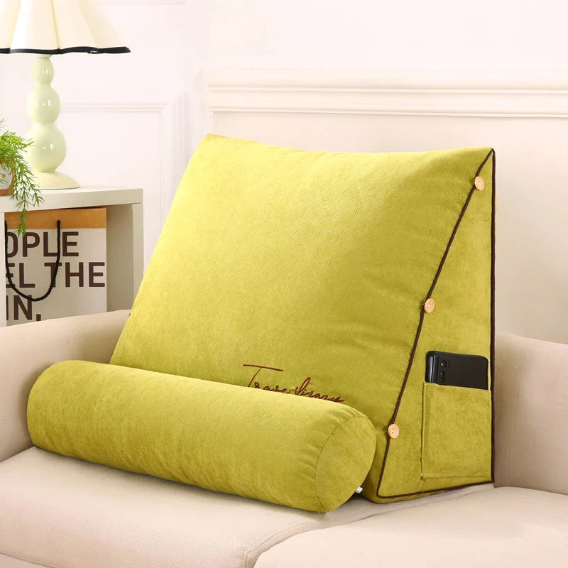 Back Support Cushion Ergonomic Wedge With Side Pocket