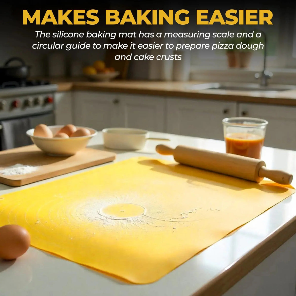 Baking Mat Nonstick Food-Grade Silicone Heat-Resistant & Dishwasher-Safe