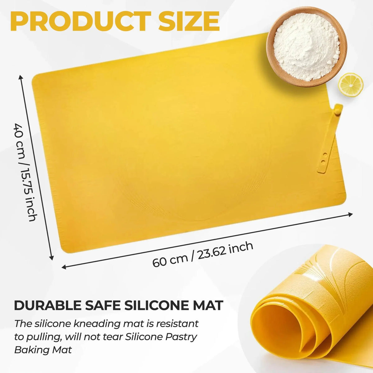 Baking Mat Nonstick Food-Grade Silicone Heat-Resistant & Dishwasher-Safe