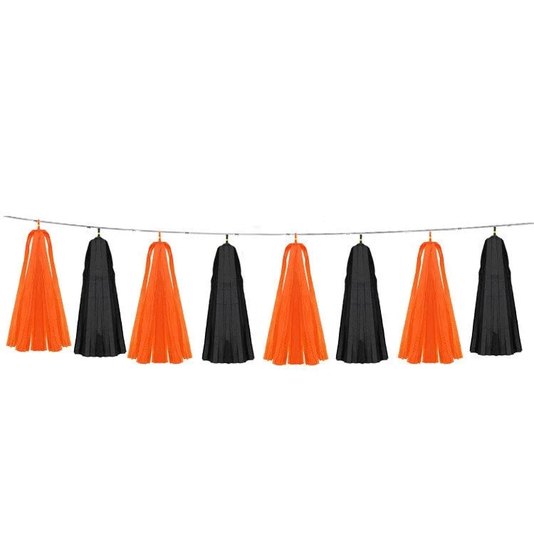 Balloon Decoration Kit Halloween Foil Balloons & Tassel Garland