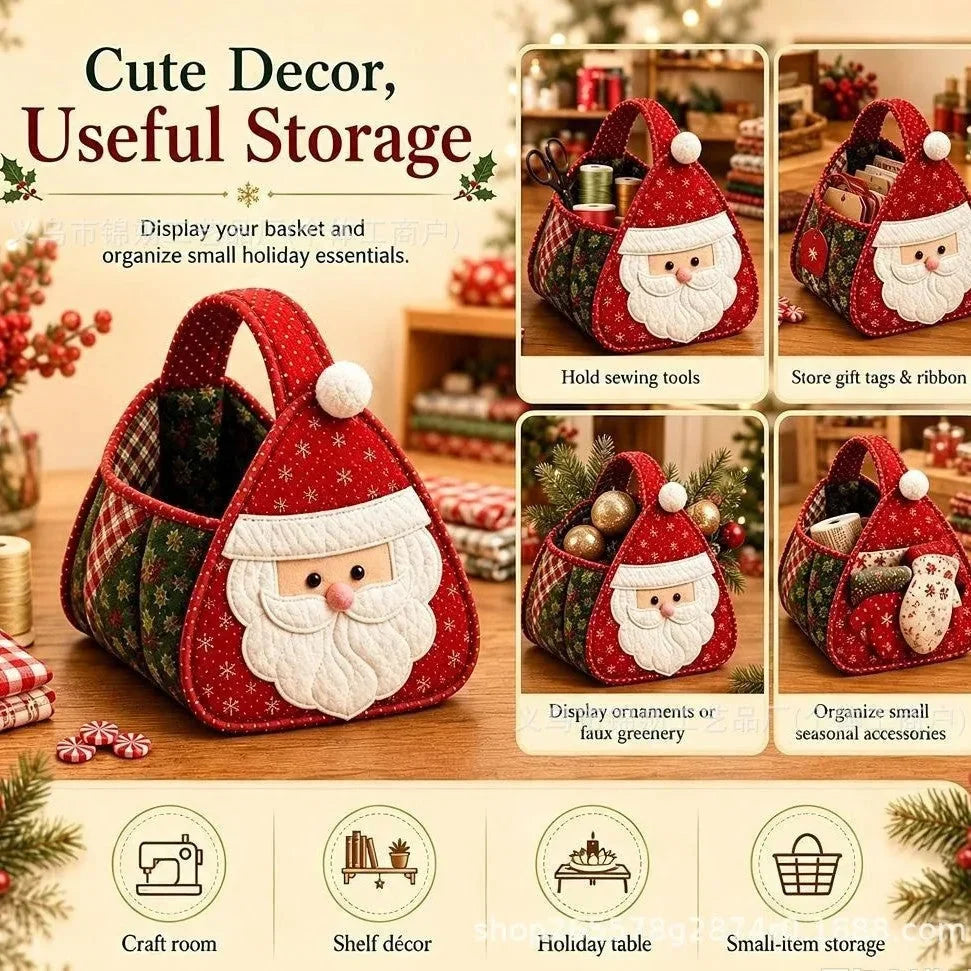 Basket Sewing Kit Quilted Holiday Designs
