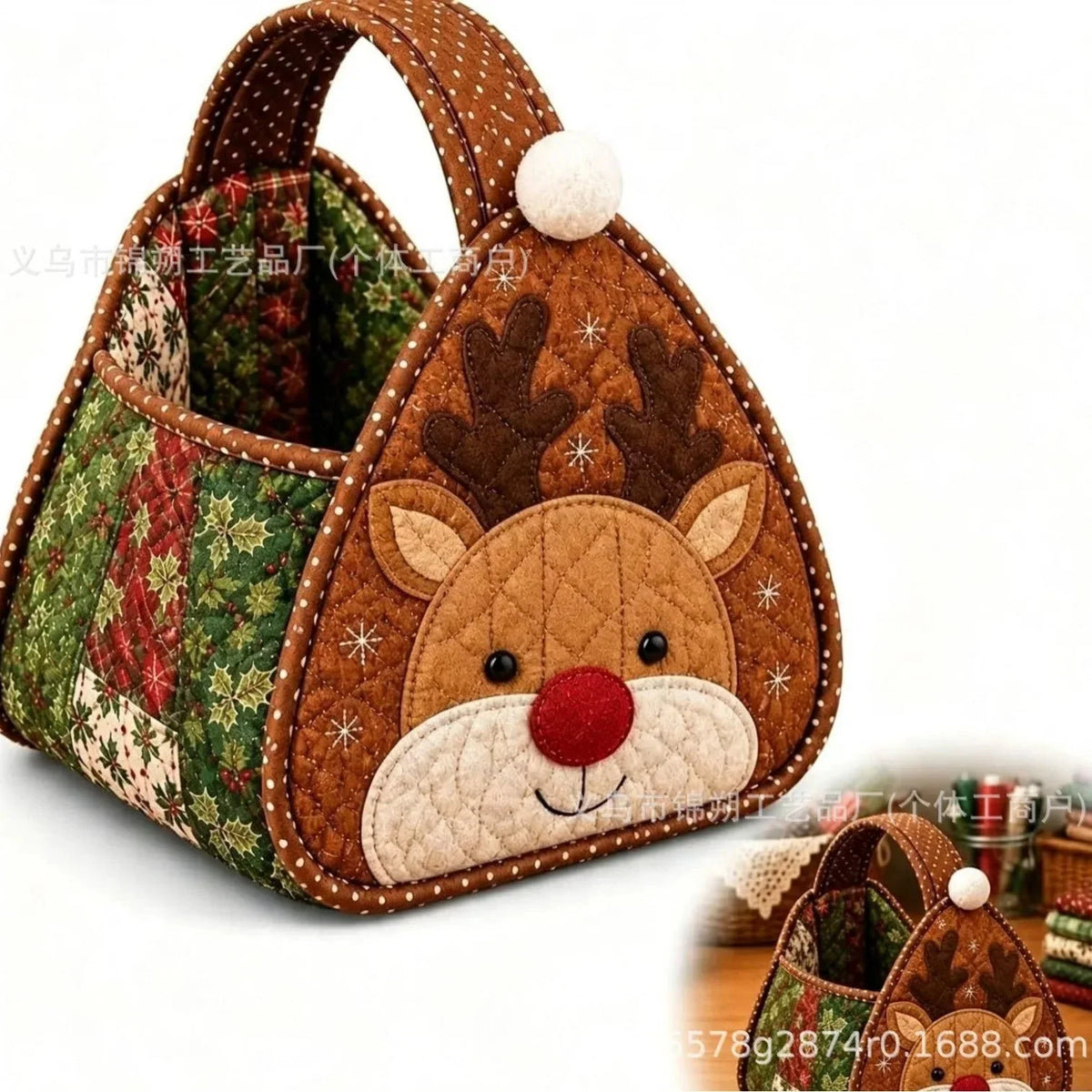Basket Sewing Kit Quilted Holiday Designs