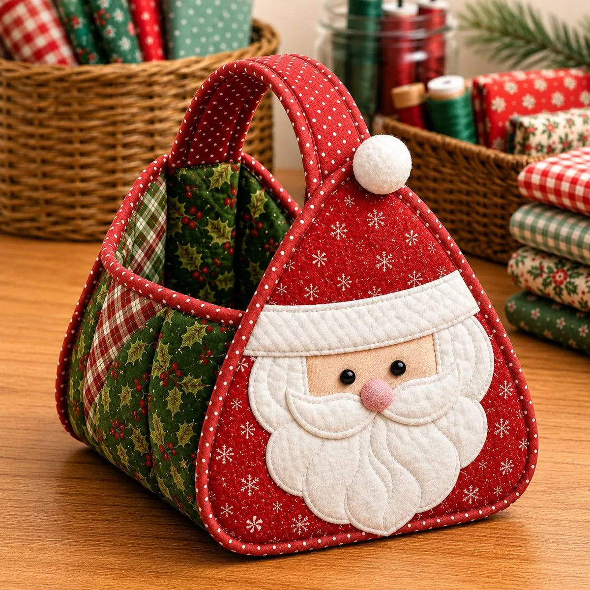 Basket Sewing Kit Quilted Holiday Designs