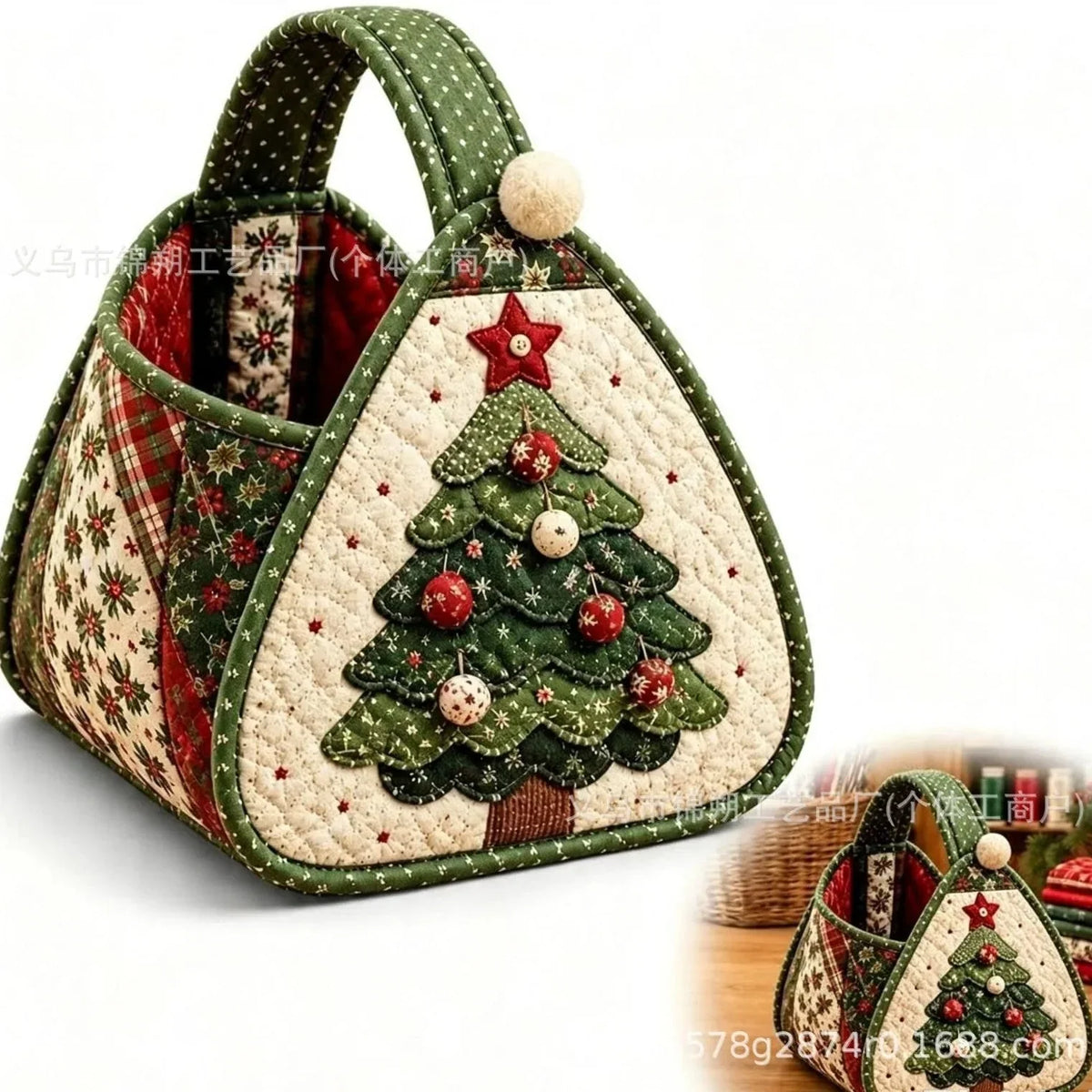 Basket Sewing Kit Quilted Holiday Designs