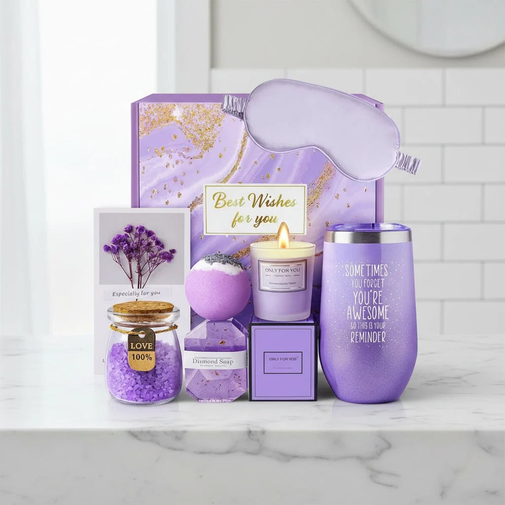 Bath & Body Gift Set Aromatherapy Reusable Metal Basket