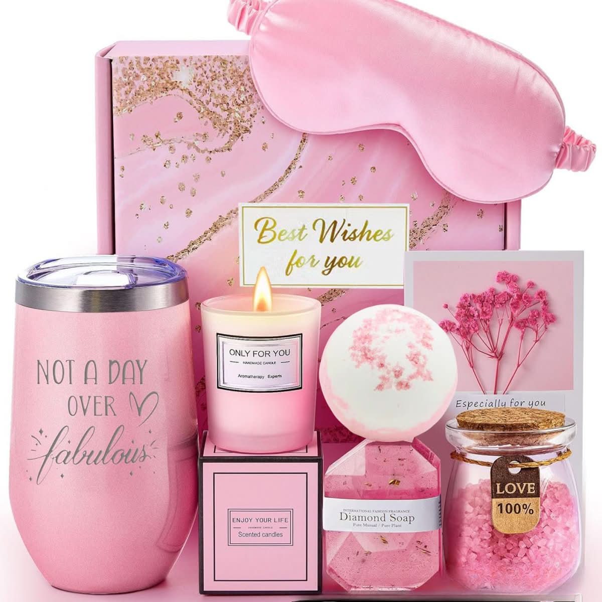 Bath & Body Gift Set Aromatherapy Reusable Metal Basket