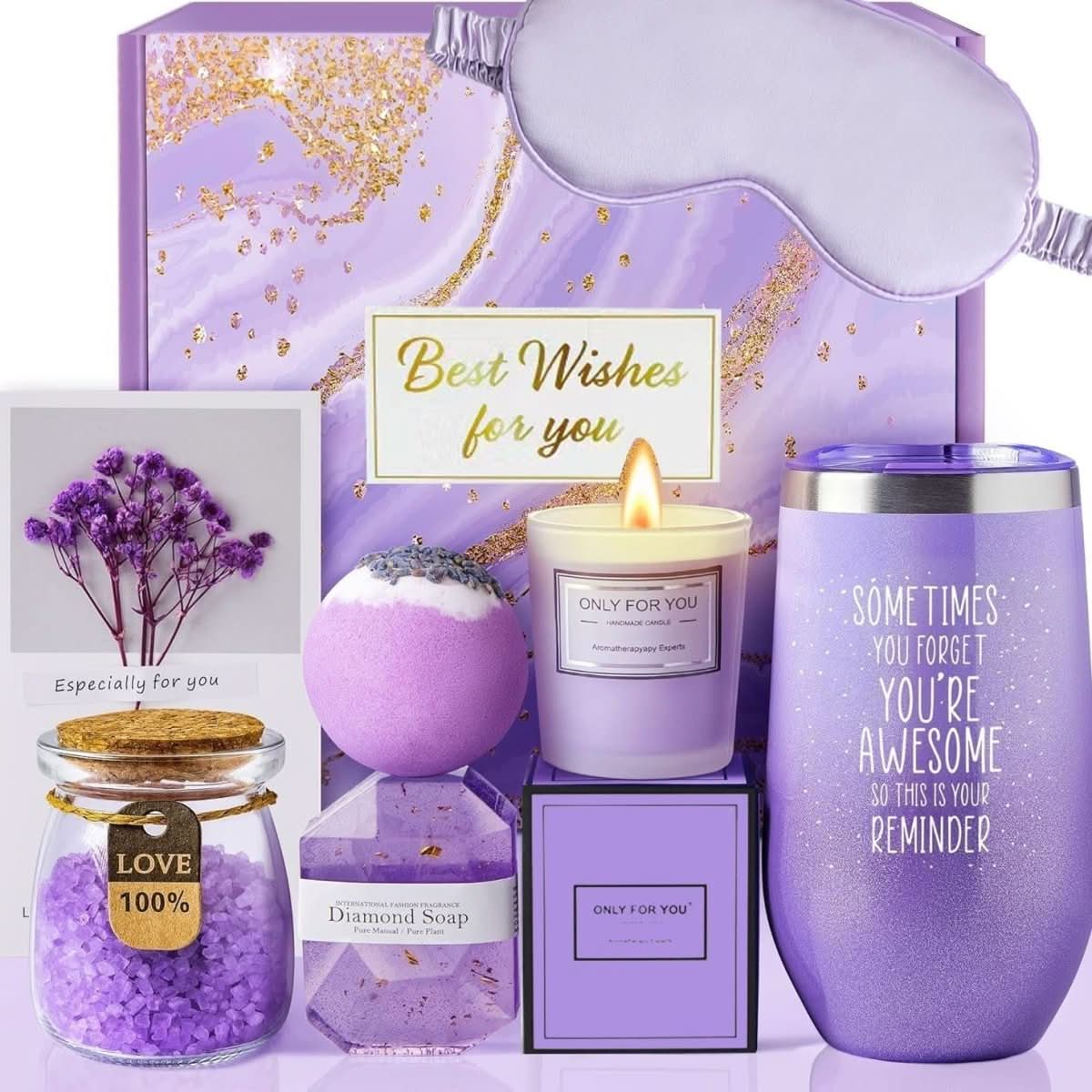 Bath & Body Gift Set Aromatherapy Reusable Metal Basket