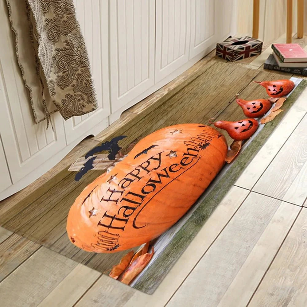 Bath Mat Halloween Absorbent Non-Slip Machine-Washable