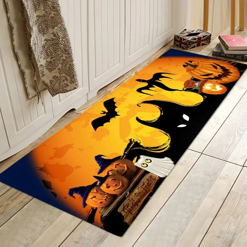Bath Mat Halloween Absorbent Non-Slip Machine-Washable