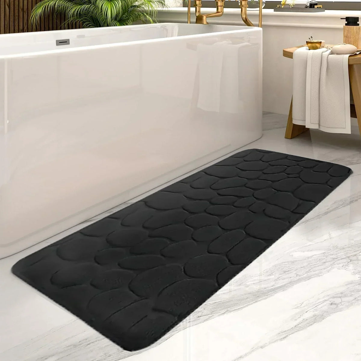 Bath Mat Microfiber Absorbent & Fast-Drying Non-Slip Backing