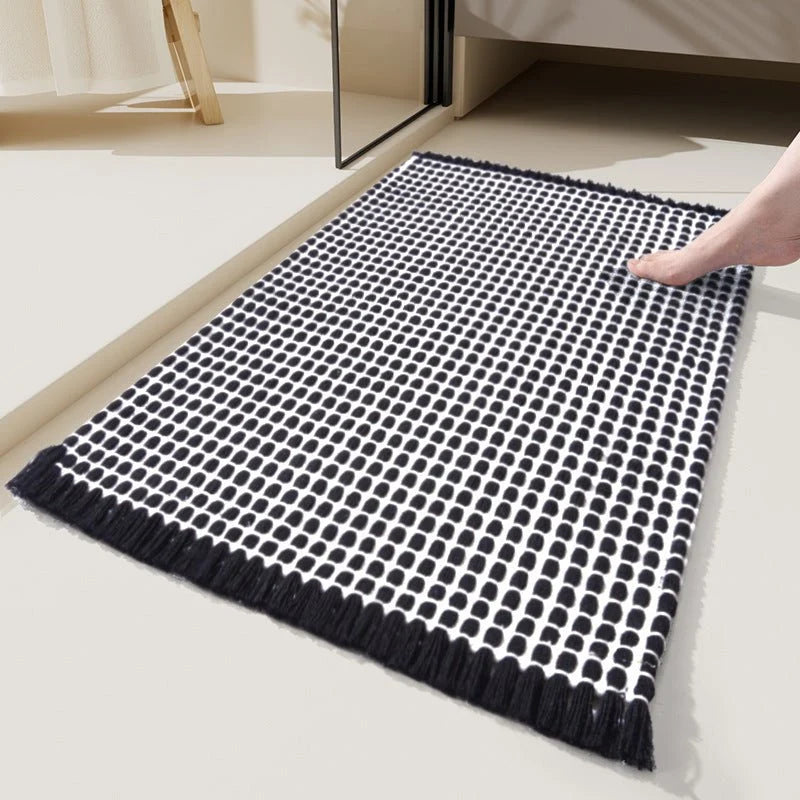 Bath Mat Microfiber Absorbent Non-Slip Machine Washable