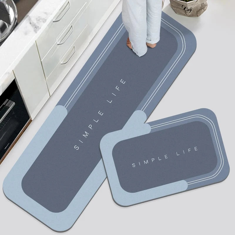 Bath Mat Microfiber Absorbent Quick-Drying Non-Slip Backing