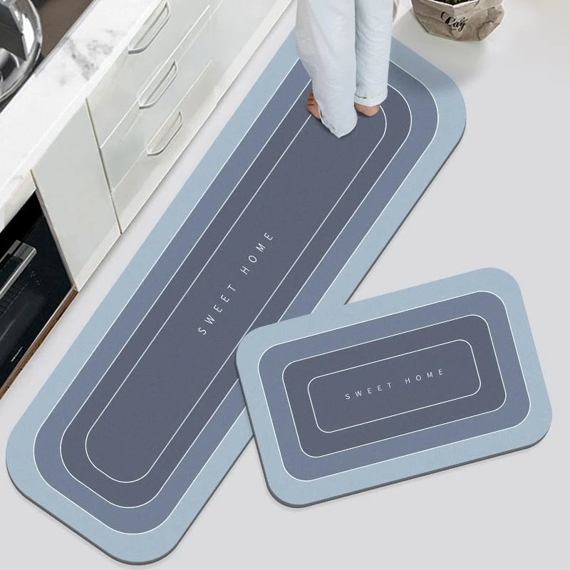 Bath Mat Microfiber Absorbent Quick-Drying Non-Slip Backing