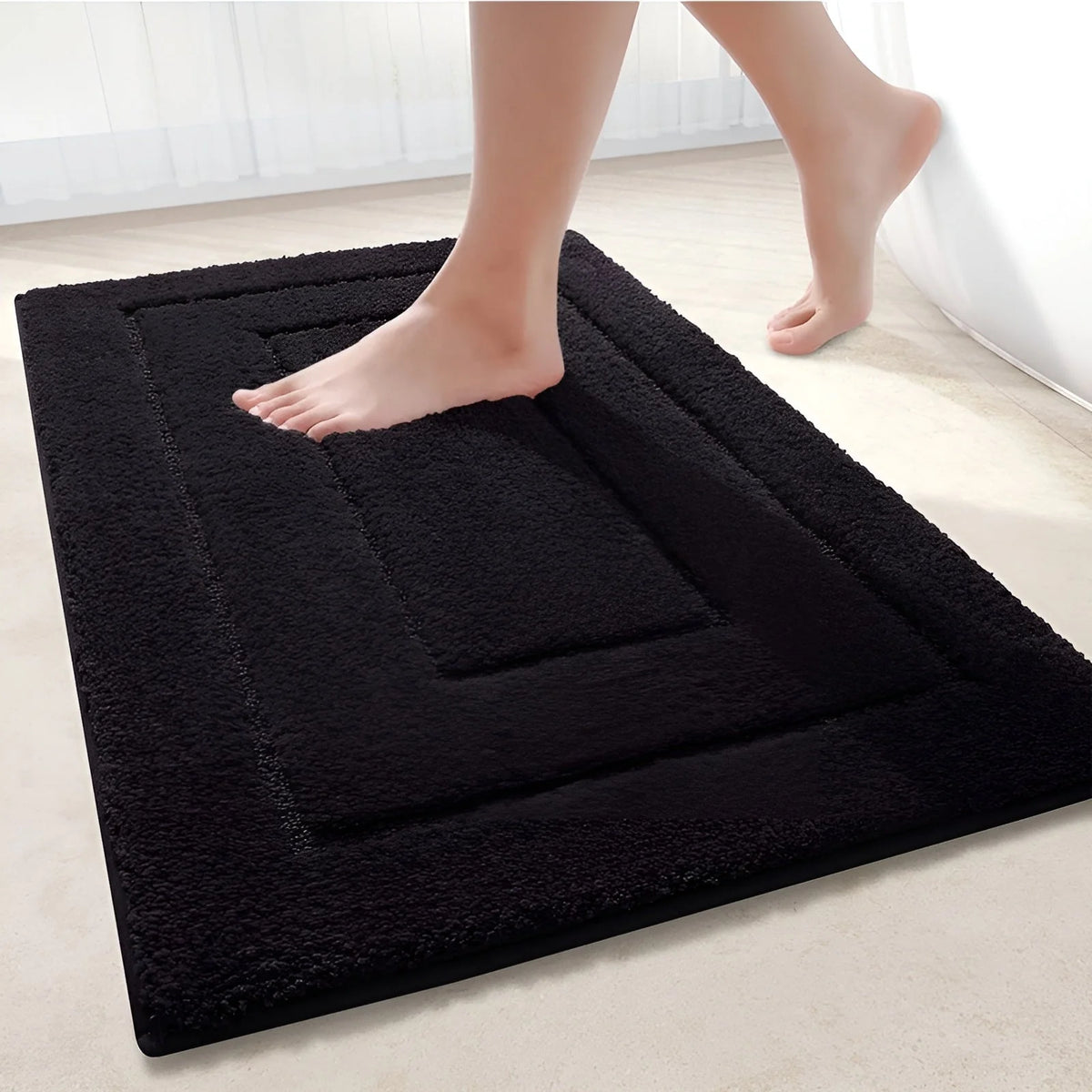 Bath Mat Microfiber Quick-Drying Non-Slip Machine Washable