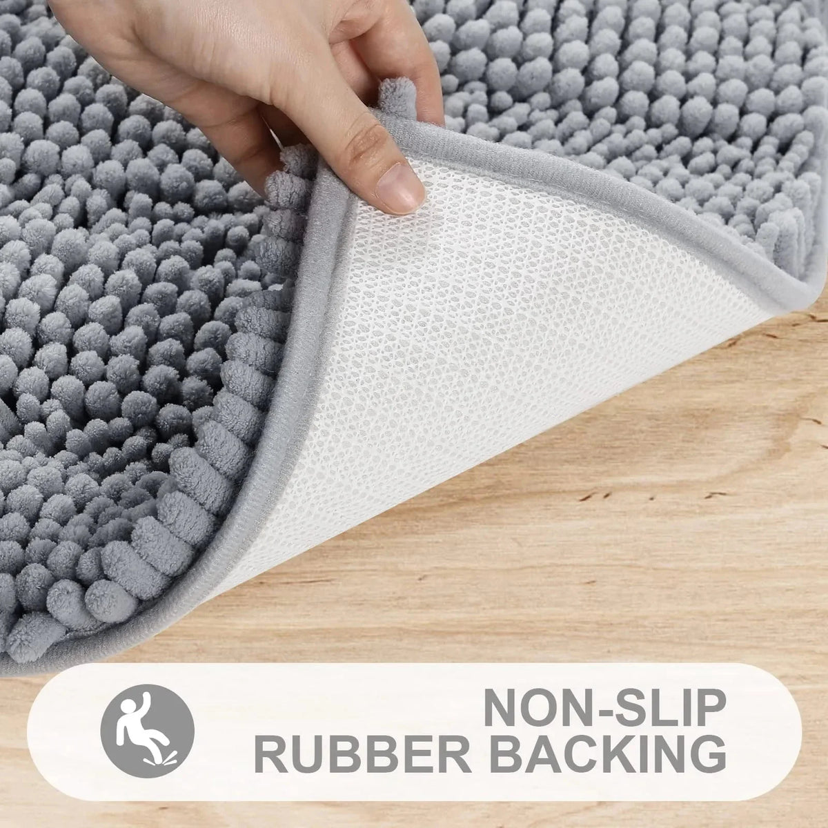Bath Mat Non-Slip Quick-Absorbent Plush Cushioned Feel