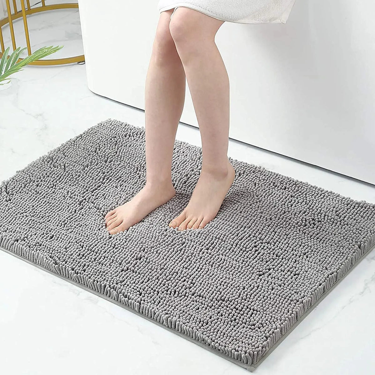 Bath Mat Non-Slip Quick-Absorbent Plush Cushioned Feel