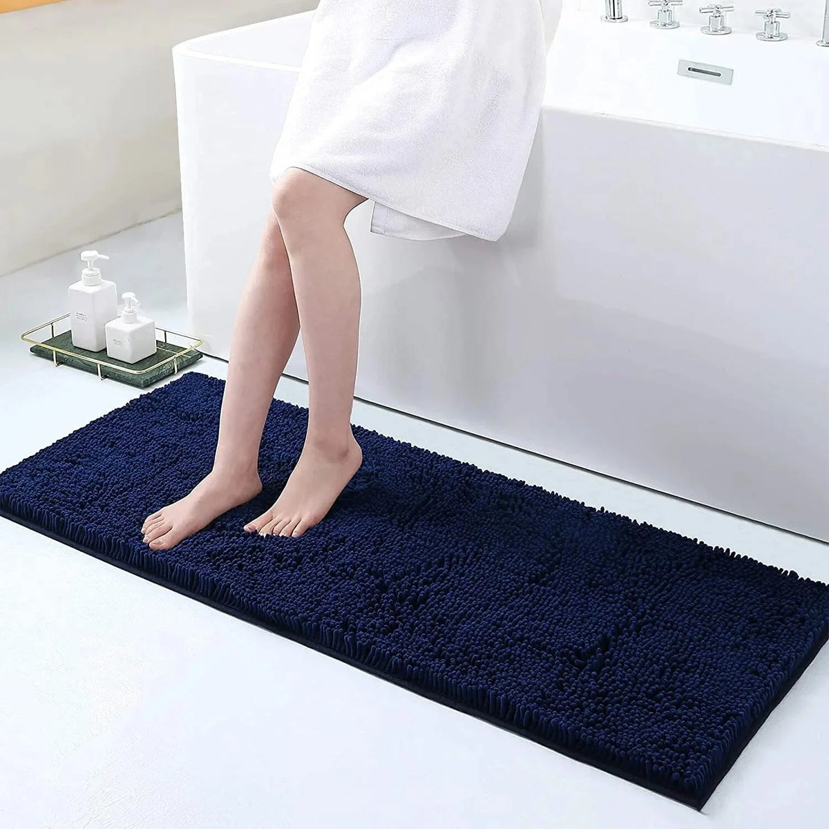 Bath Mat Non-Slip Quick-Absorbent Plush Cushioned Feel