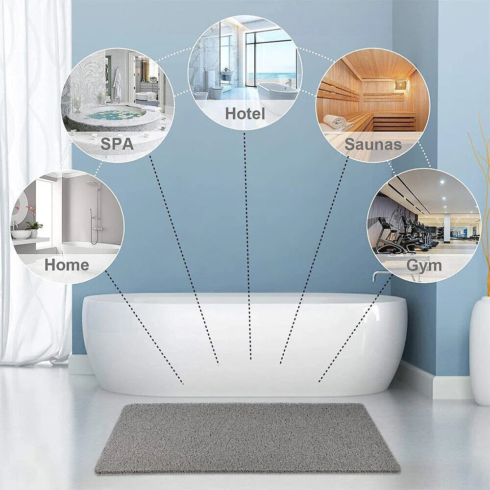 Bath Mat Non-Slip Quick-Draining Machine-Washable
