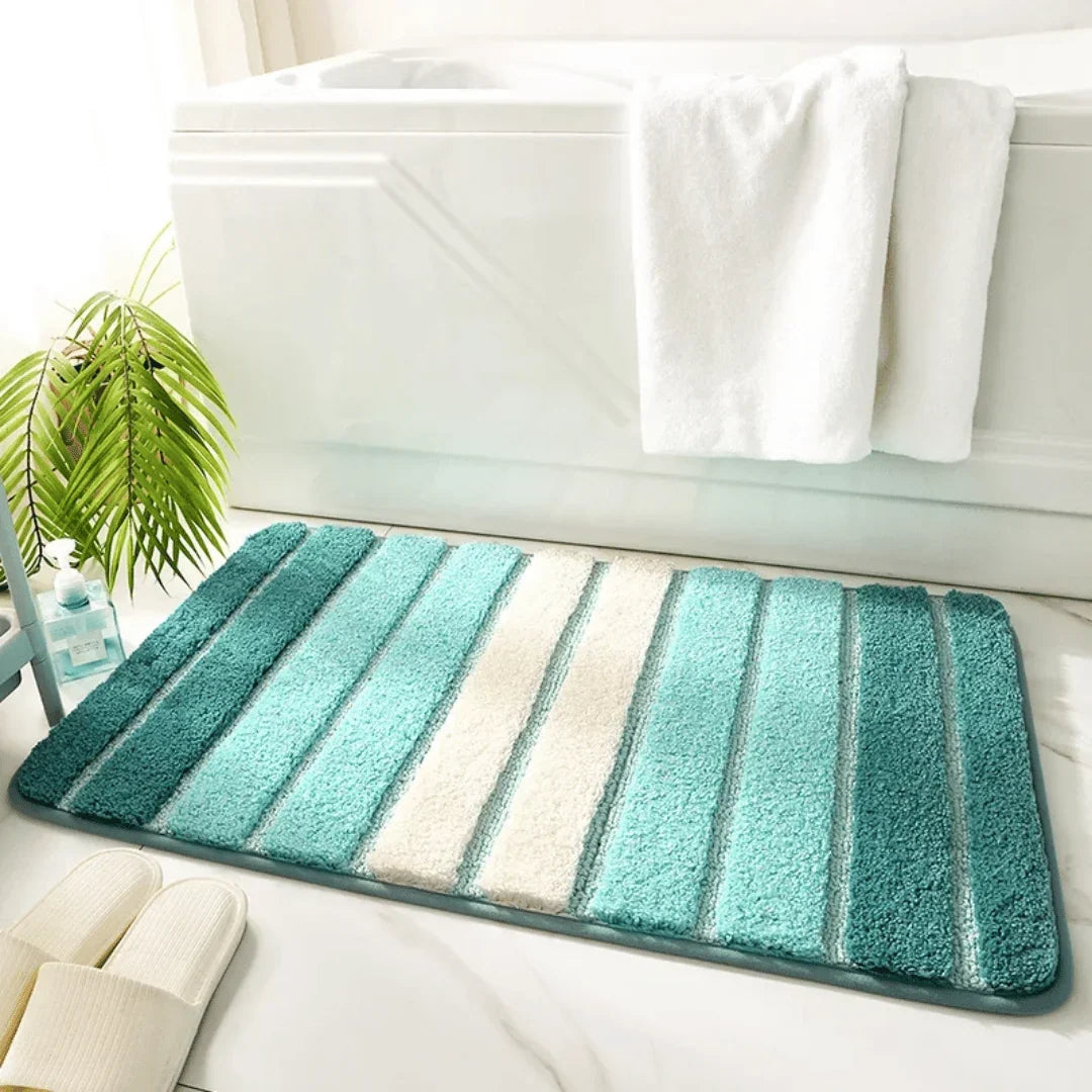 Bath Mat Organic Cotton Quick-Drying Non-Slip Machine Washable