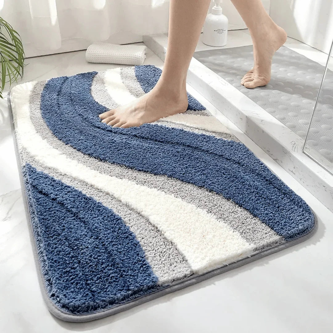 Bath Mat Organic Cotton Quick-Drying Non-Slip Machine Washable