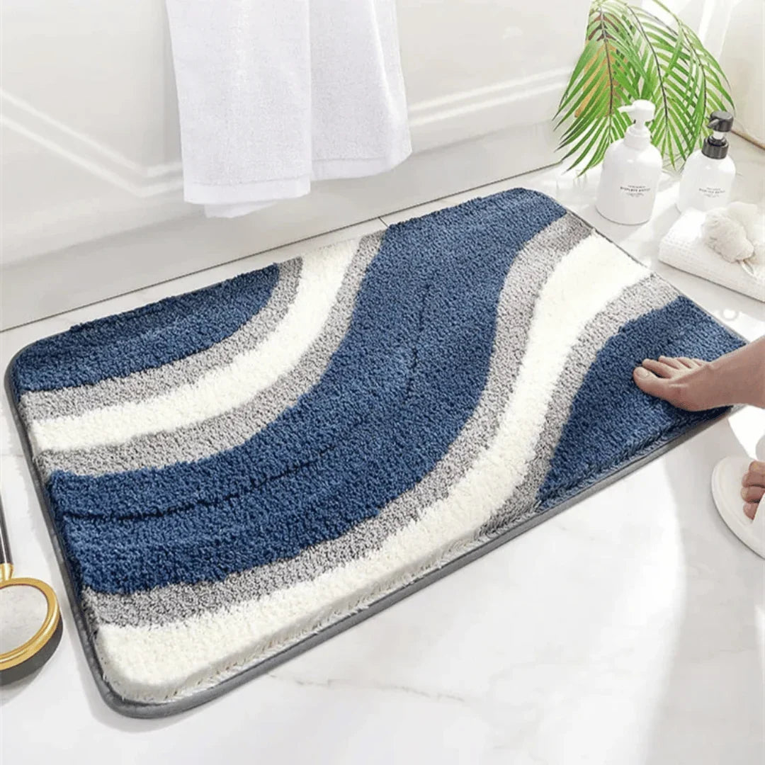 Bath Mat Organic Cotton Quick-Drying Non-Slip Machine Washable
