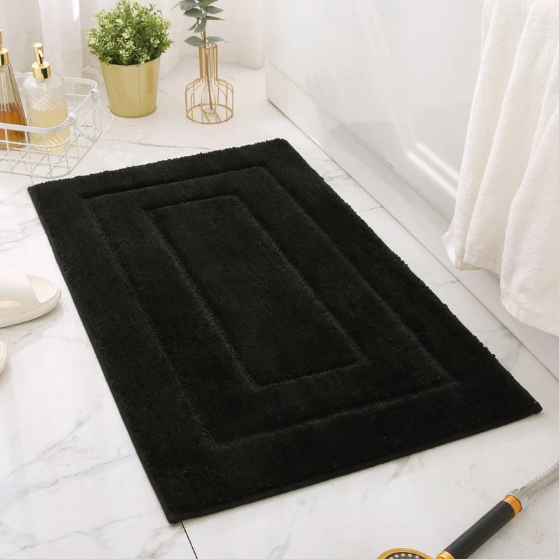 Bath Mat Plush Microfiber Absorbent Non-Slip Machine Washable