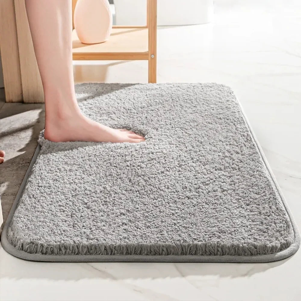 Bath Mat Plush Microfiber Non-Slip Machine Washable
