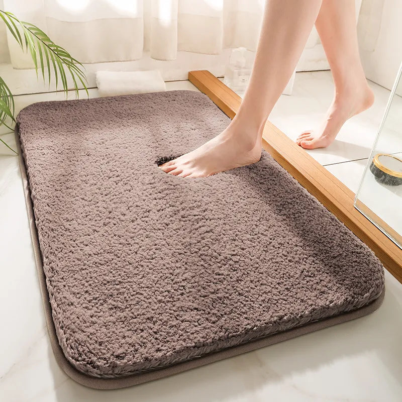 Bath Mat Plush Microfiber Non-Slip Machine Washable
