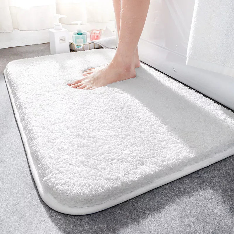 Bath Mat Plush Microfiber Non-Slip Machine Washable