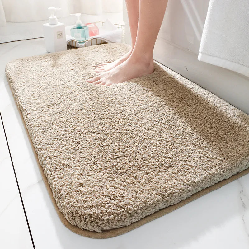 Bath Mat Plush Microfiber Non-Slip Machine Washable