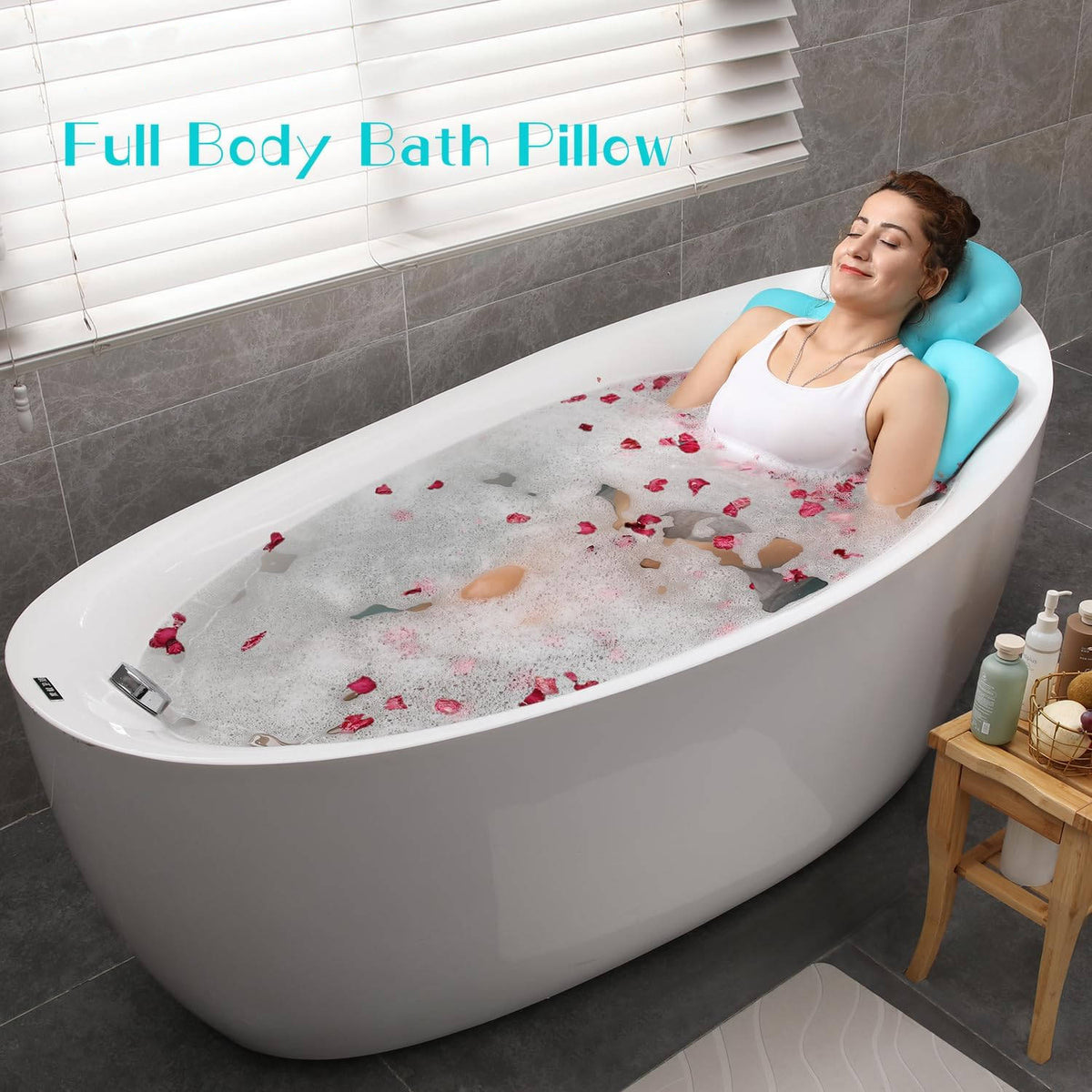 Bath Pillow Full-Body Breathable Mesh Suction Cups