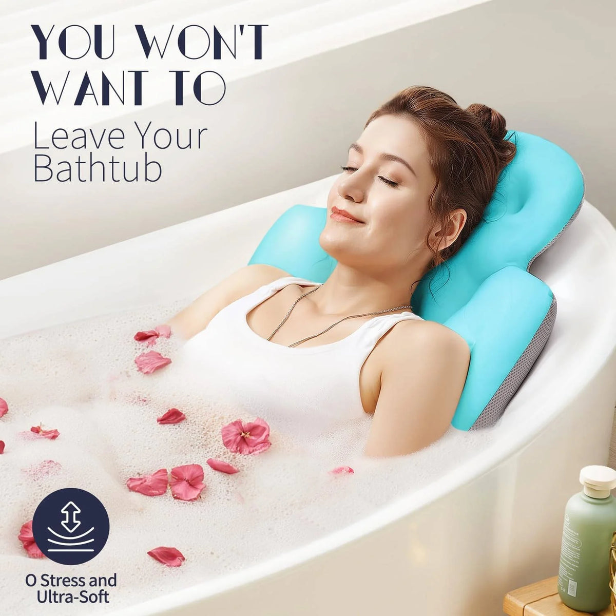 Bath Pillow Full-Body Breathable Mesh Suction Cups