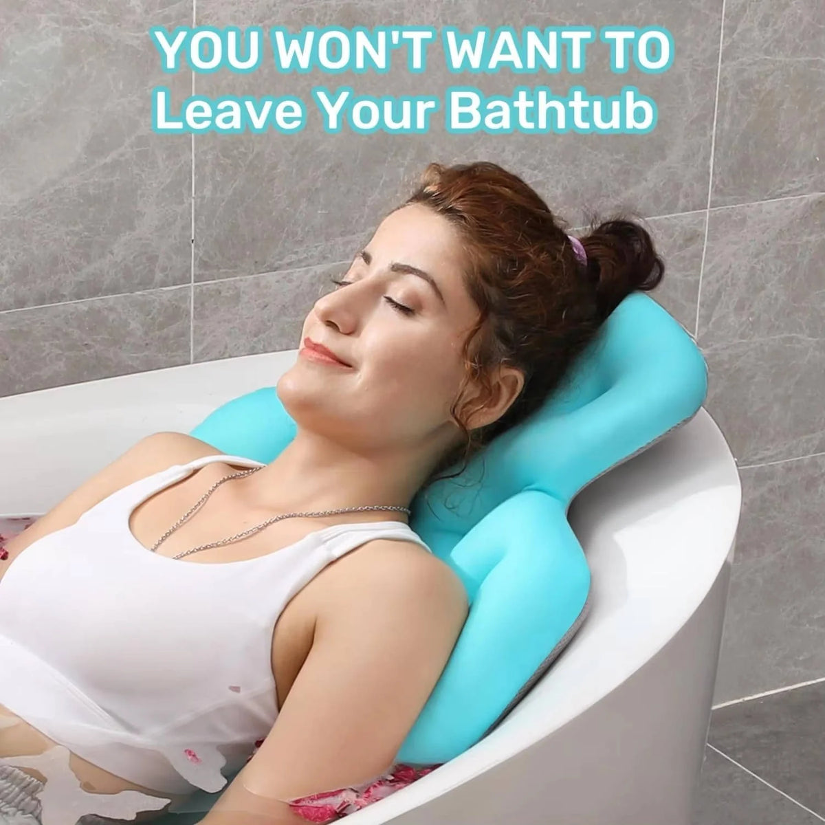 Bath Pillow Full-Body Breathable Mesh Suction Cups