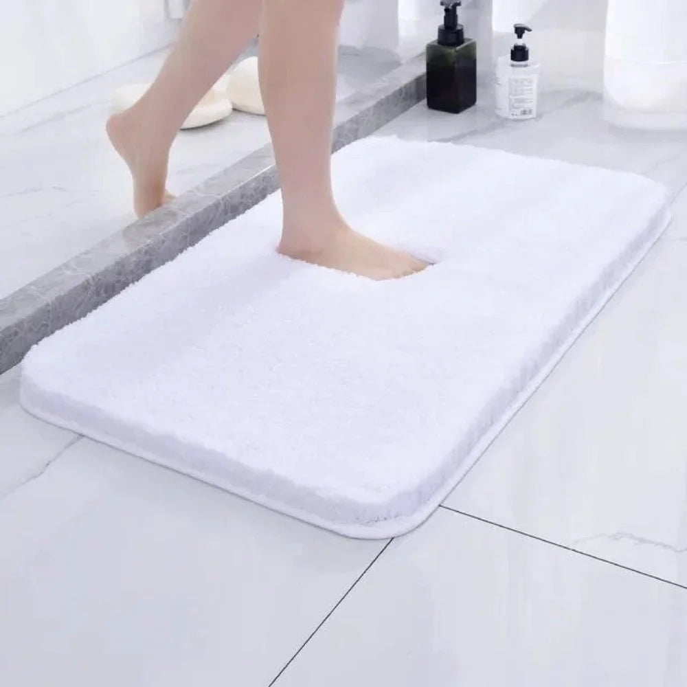 Bath Rug Plush Microfiber Absorbent Non-Slip Machine-Washable