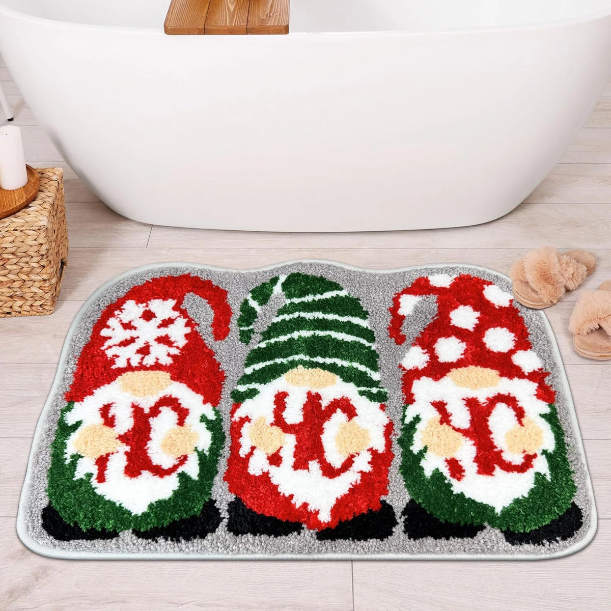 Bathroom Mat Plush Non-Slip Machine Washable Pumpkin Design