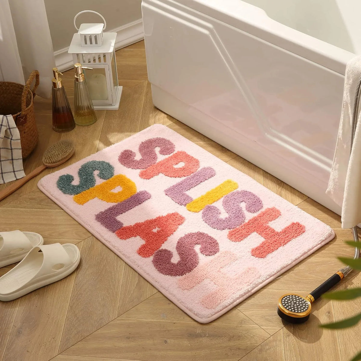Bathroom Mat Plush Non-Slip Machine Washable Pumpkin Design