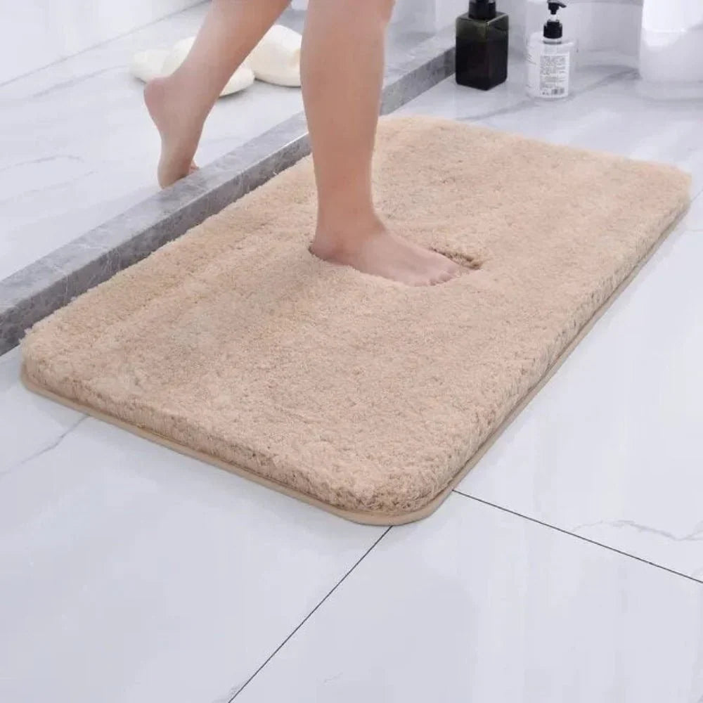 Bathroom Rug Plush Microfiber Quick-Absorbing Non-Slip Backing